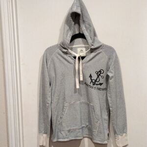 Artforms Women's Nautical Martha's Vineyard Graphic Cotton Blend Hoodie Sz S